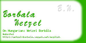 borbala wetzel business card