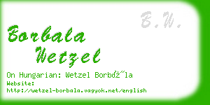 borbala wetzel business card